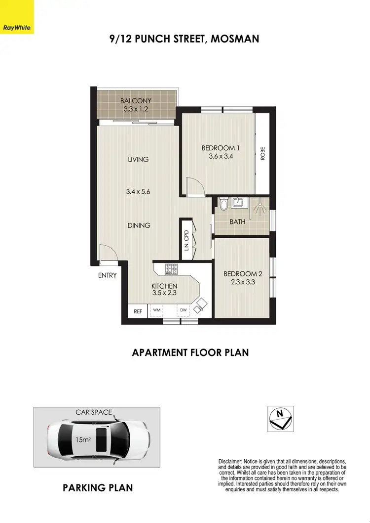 Floorplan of Homely apartment listing, 9/12 Punch Street, Mosman NSW 2088