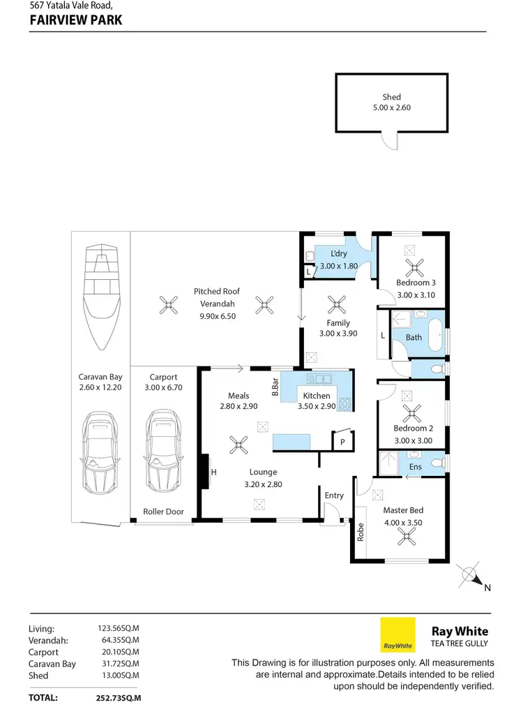 Floorplan of Homely house listing, 567 Yatala Vale Road, Fairview Park SA 5126