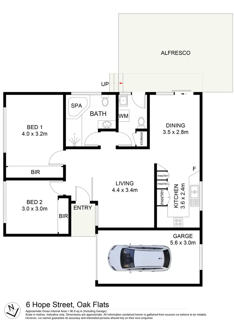 Floorplan of Homely house listing, 6 Hope Street, Oak Flats NSW 2529