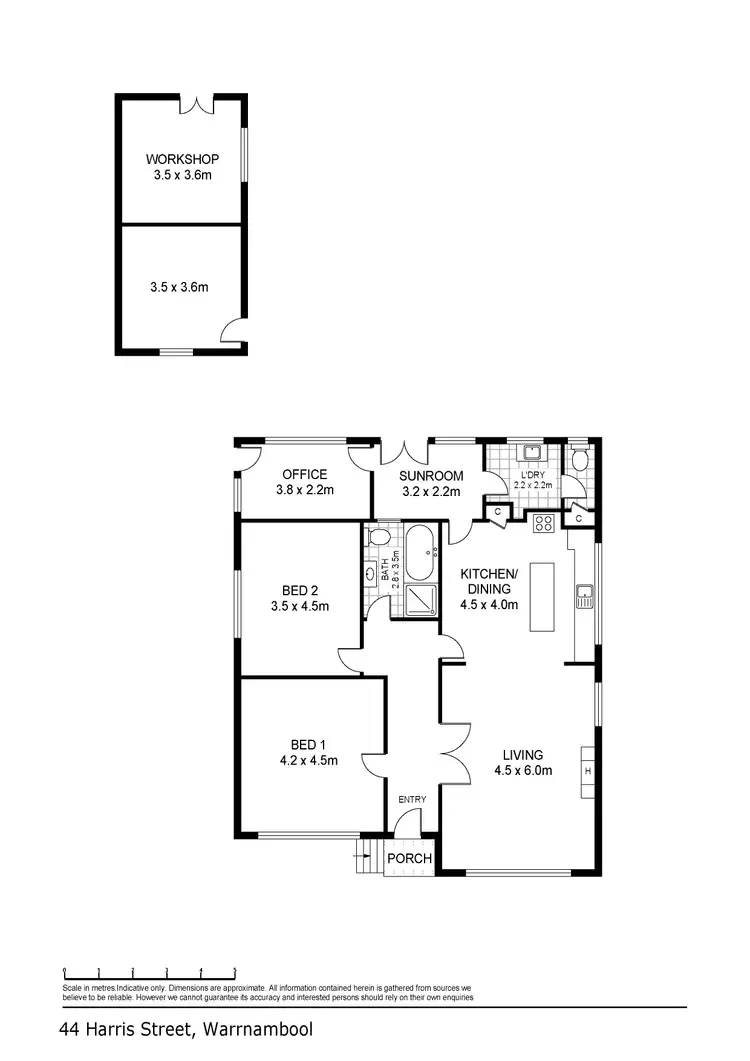 Floorplan of Homely house listing, 44 Harris Street, Warrnambool VIC 3280