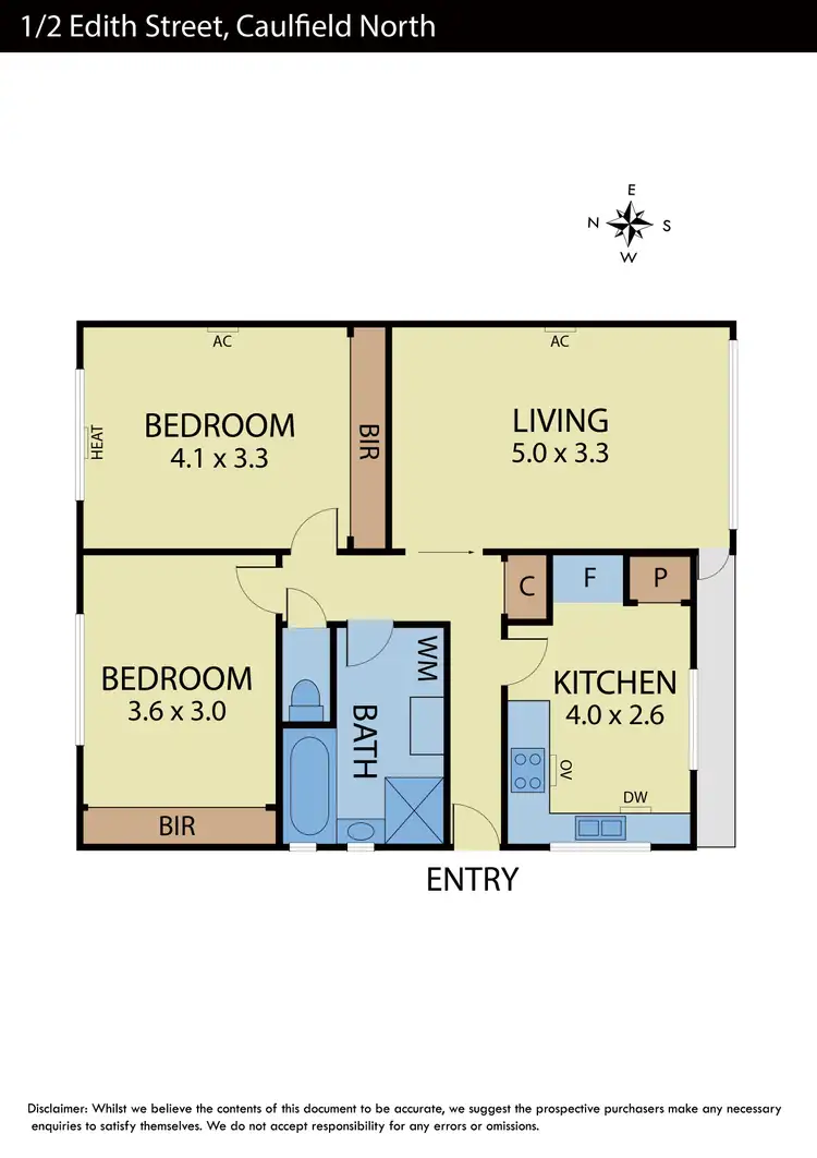 Floorplan of Homely apartment listing, 1/2 Edith Street, Caulfield North VIC 3161