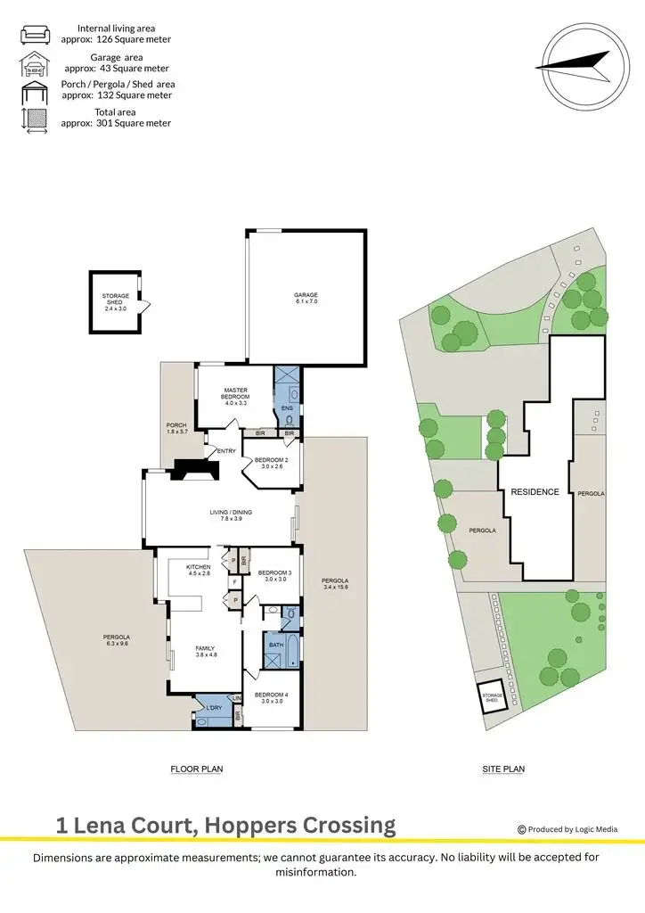 Floorplan of Homely house listing, 1 Lena Court, Hoppers Crossing VIC 3029