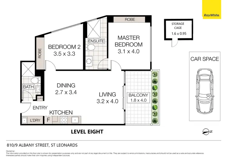 Floorplan of Homely unit listing, 810/9 Albany Street, St Leonards NSW 2065