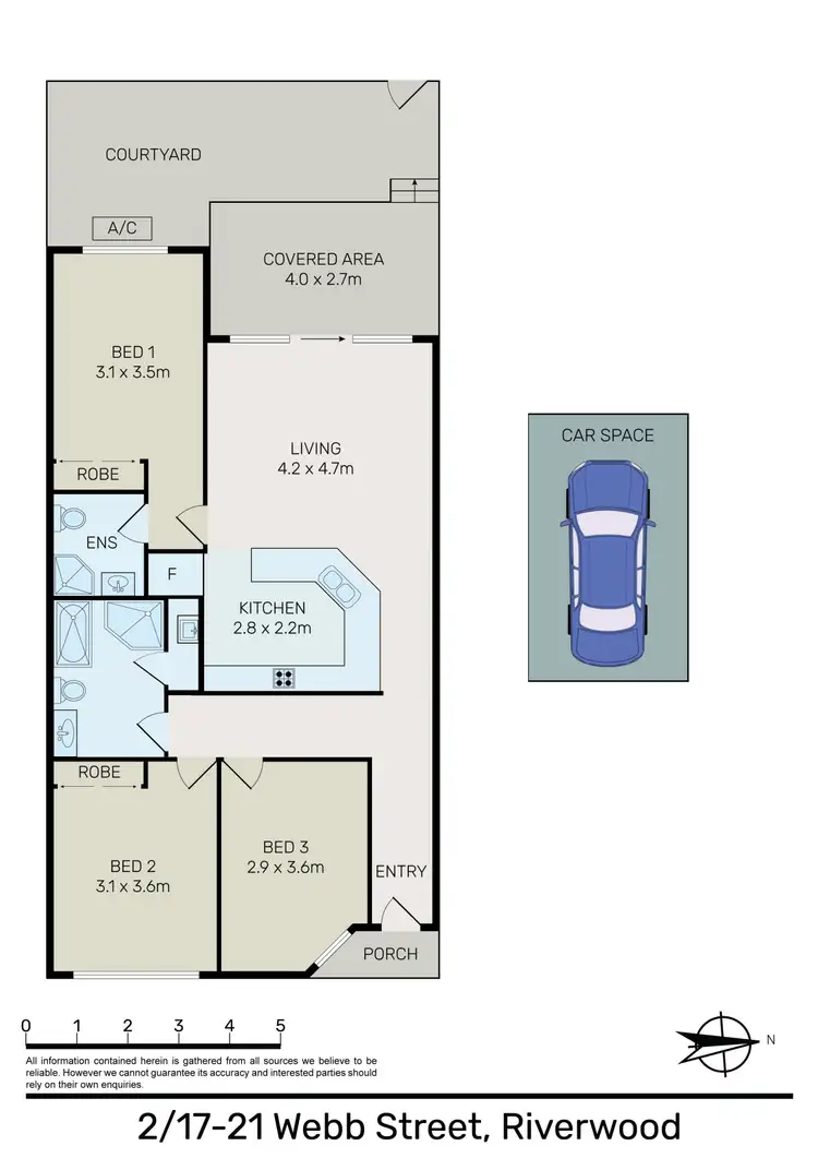 Floorplan of Homely unit listing, 2/17-21 Webb Street, Riverwood NSW 2210