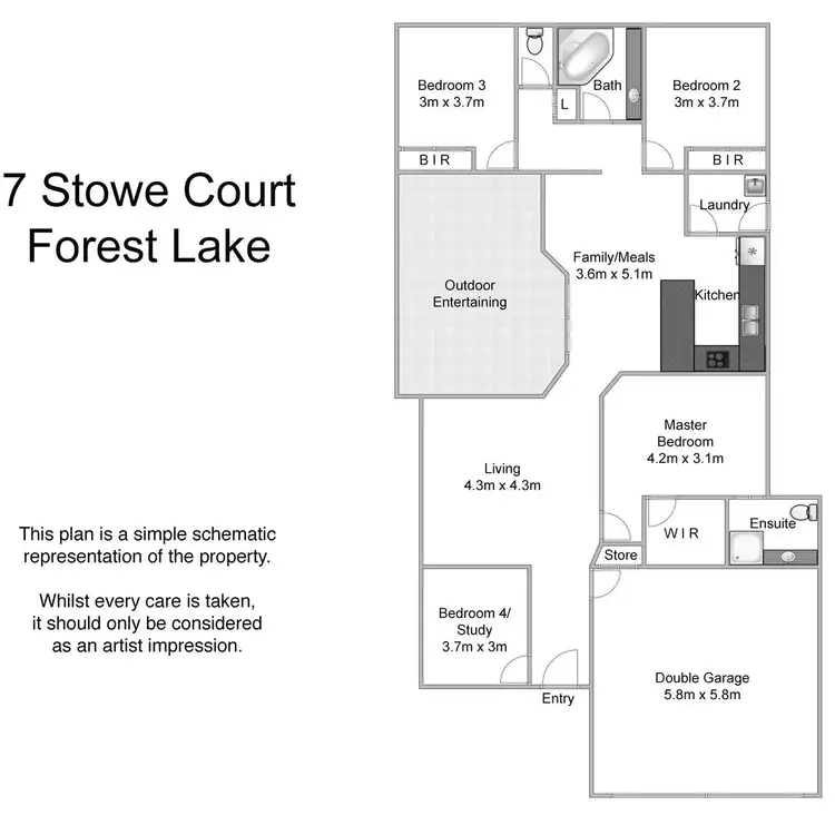 Floorplan of Homely house listing, 7 Stowe Court, Forest Lake QLD 4078