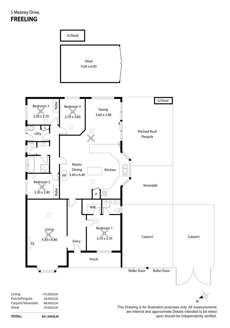 Floorplan of Homely house listing, 5 Meaney Drive, Freeling SA 5372