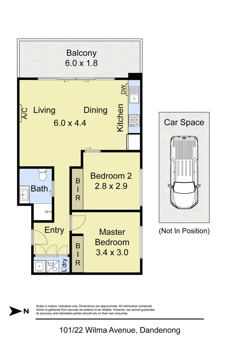 Floorplan of Homely apartment listing, 101/22 Wilma Avenue, Dandenong VIC 3175