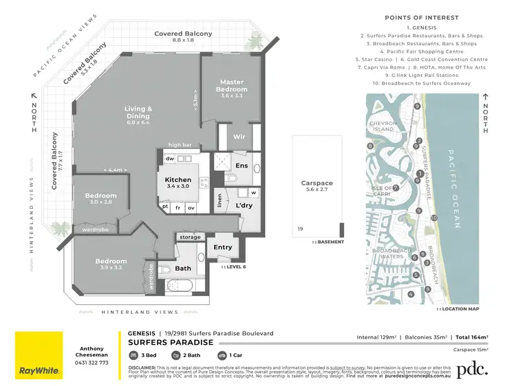 Floorplan of Homely apartment listing, 19/2981 Surfers Paradise Boulevard, Surfers Paradise QLD 4217