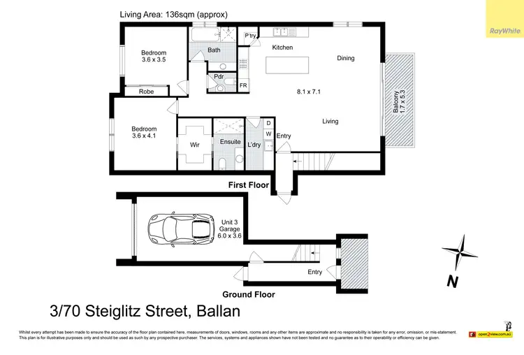 Floorplan of Homely unit listing, 3/70 Steiglitz Street, Ballan VIC 3342