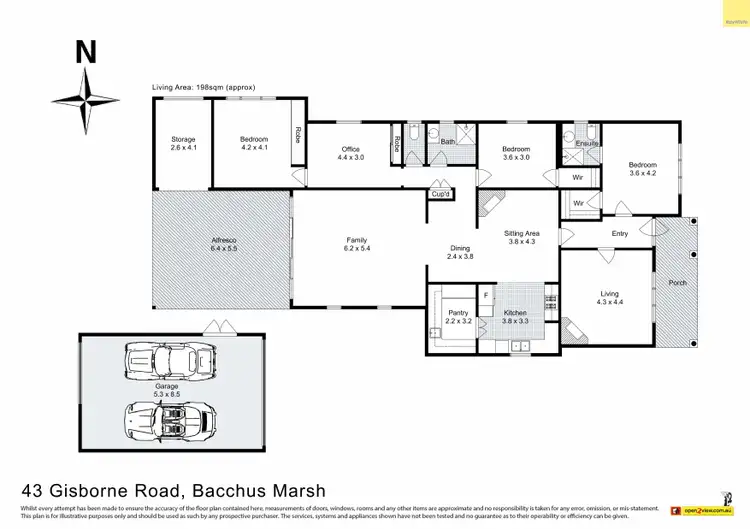 Floorplan of Homely house listing, 43 Gisborne Road, Bacchus Marsh VIC 3340