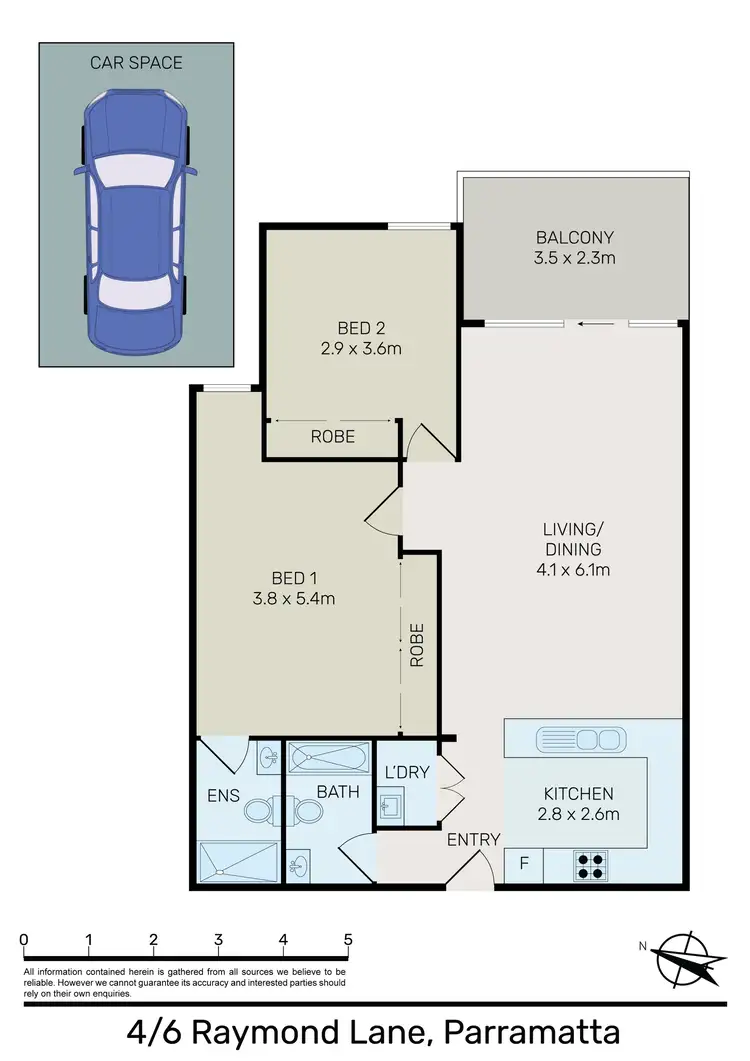 Floorplan of Homely unit listing, 4/6 Raymond Lane, Parramatta NSW 2150