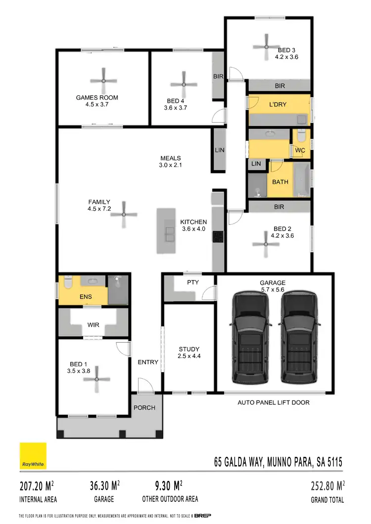 Floorplan of Homely house listing, 65 Galda Way, Munno Para SA 5115