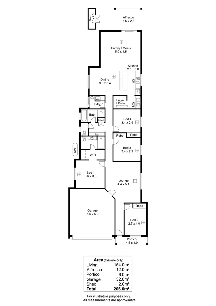 Floorplan of Homely house listing, 6A Meredith Street, Parafield Gardens SA 5107