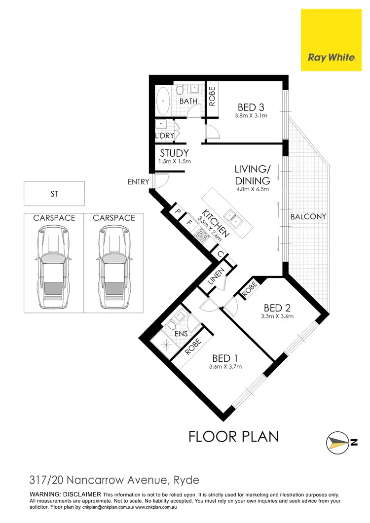 Floorplan of Homely apartment listing, 317/20 Nancarrow Avenue, Meadowbank NSW 2114