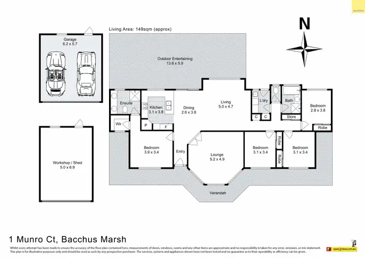 Floorplan of Homely house listing, 1 Munro Court, Bacchus Marsh VIC 3340