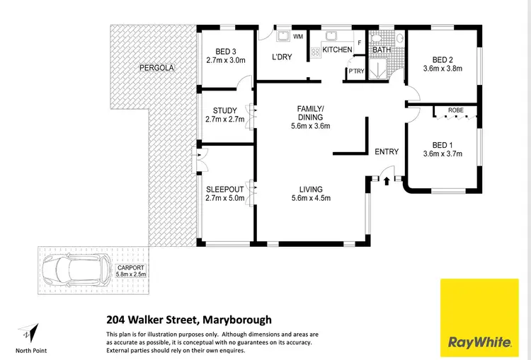 Floorplan of Homely house listing, 204 Walker Street, Maryborough QLD 4650