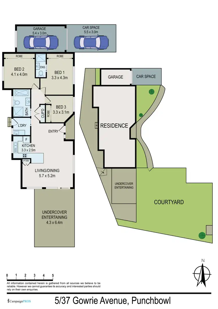 Floorplan of Homely villa listing, 5/37 Gowrie Avenue, Punchbowl NSW 2196