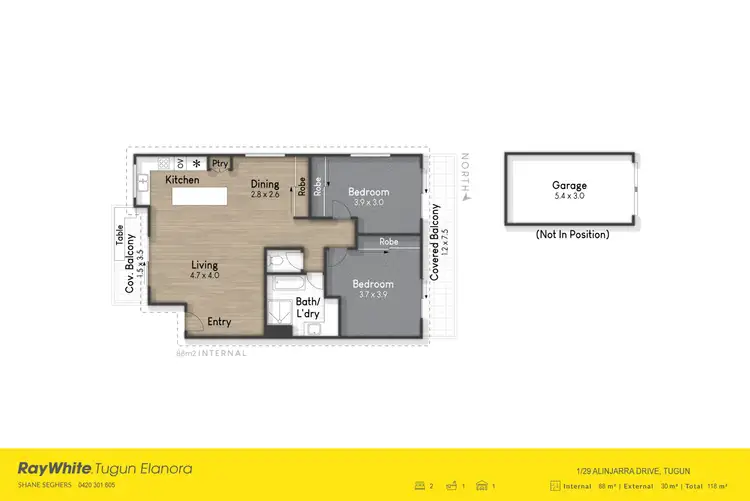 Floorplan of Homely unit listing, 1/29 Alinjarra Drive, Tugun QLD 4224
