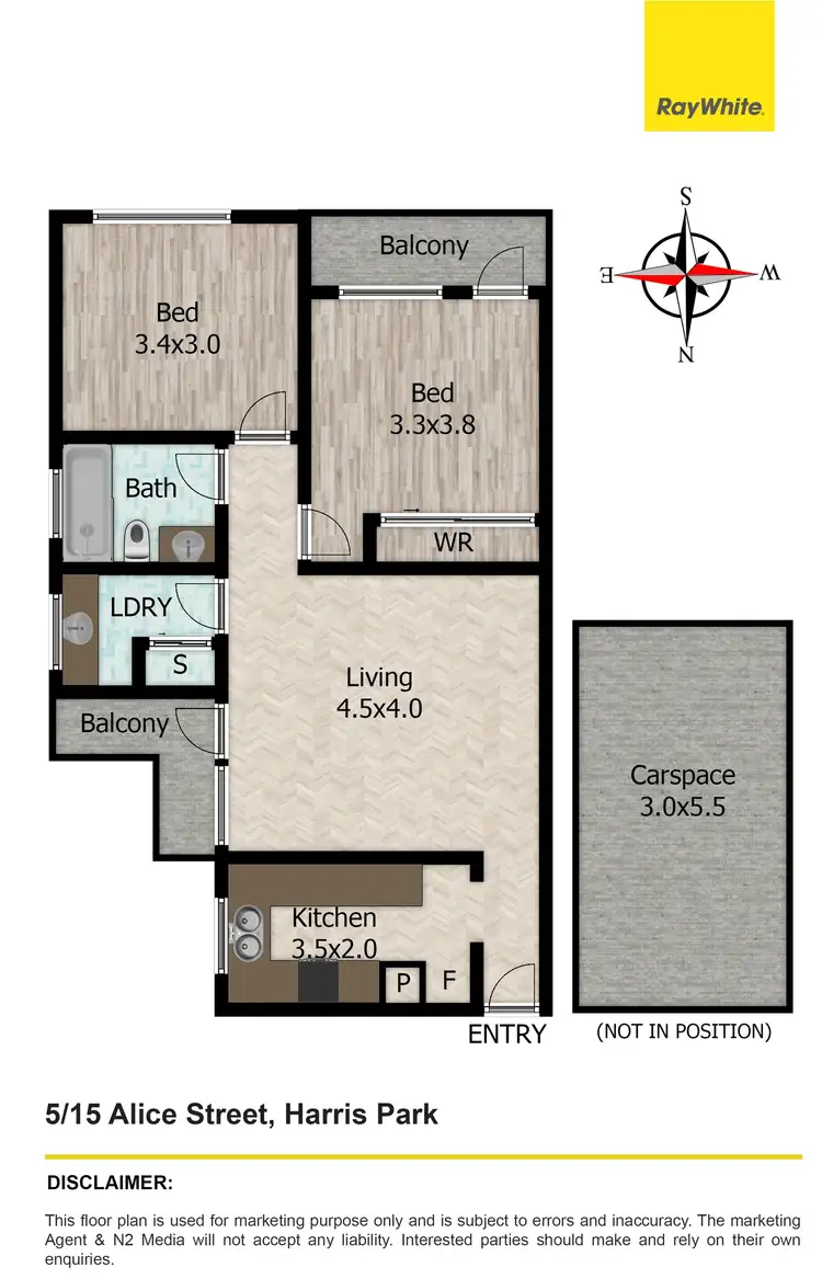 Floorplan of Homely unit listing, 5/15 Alice Street, Harris Park NSW 2150