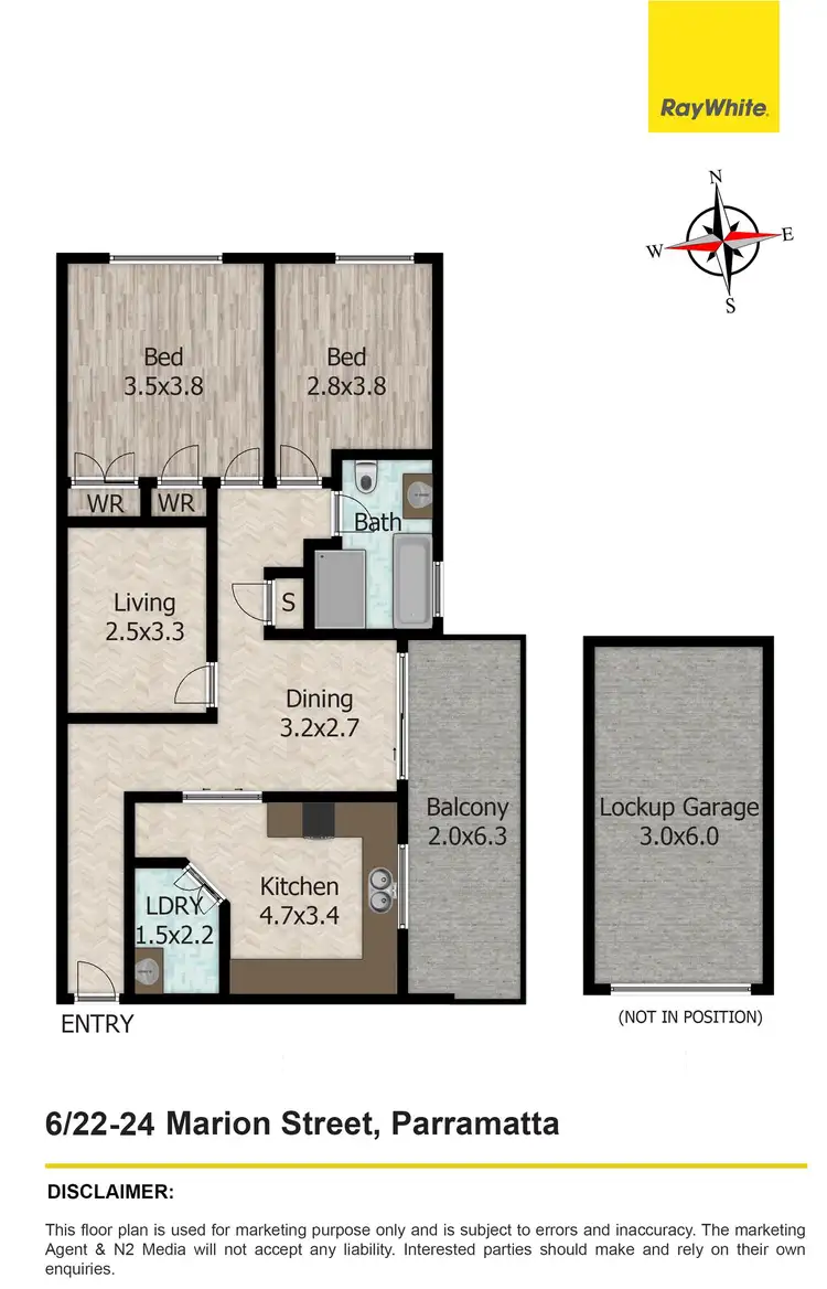Floorplan of Homely unit listing, 6/22-24 Marion Street, Parramatta NSW 2150