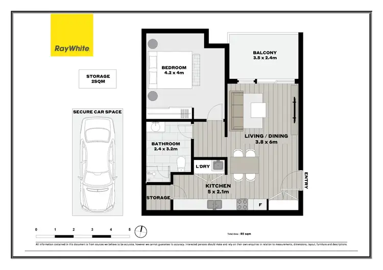 Floorplan of Homely apartment listing, 703/29 Hunter Street, Parramatta NSW 2150