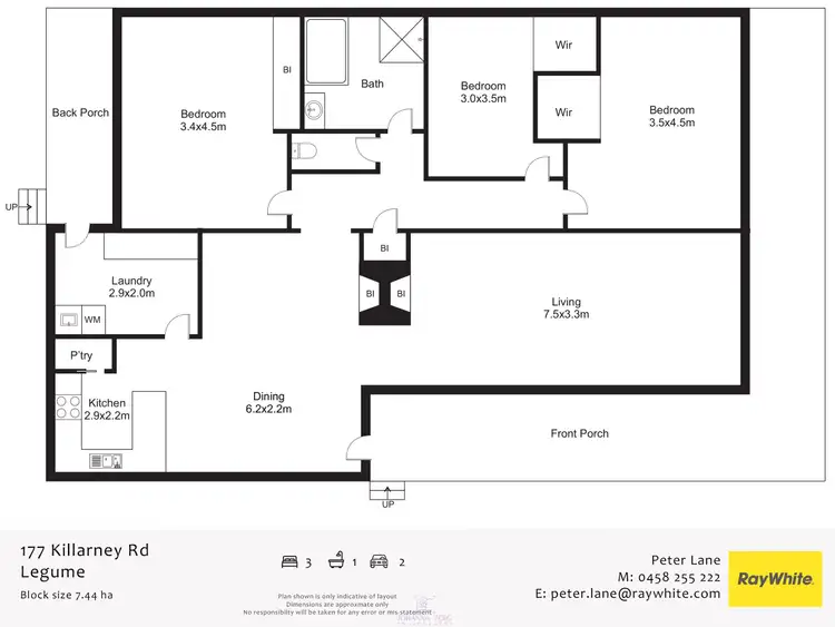 Floorplan of Homely rural property listing, 177 Killarney Road, Legume NSW 2476
