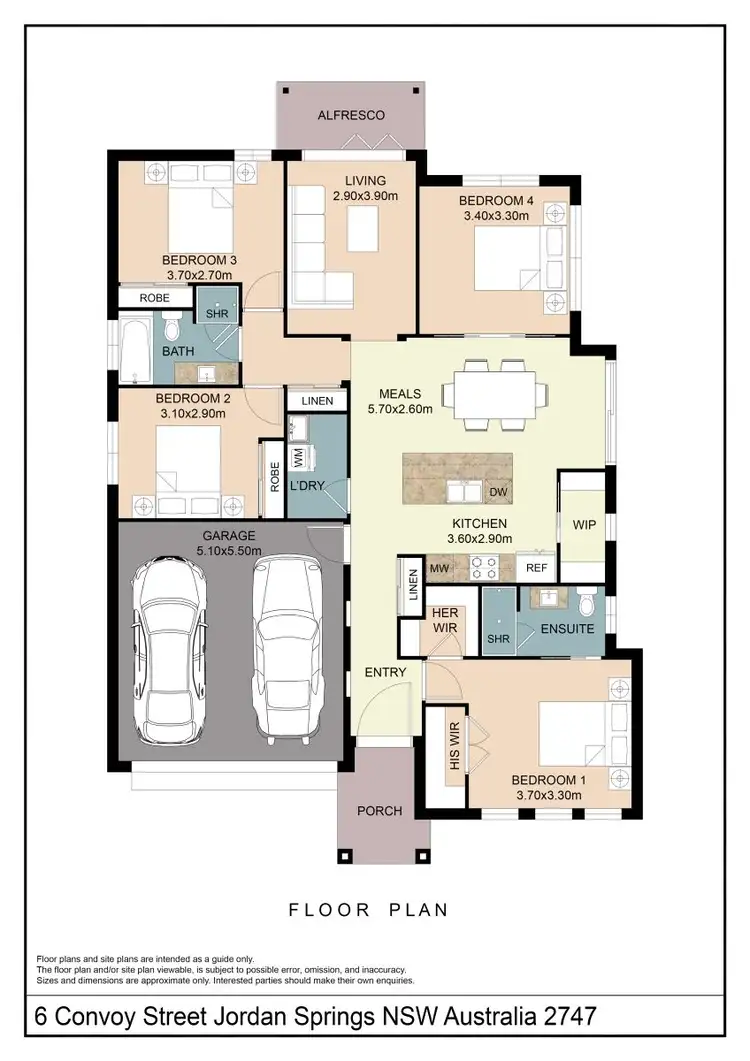 Floorplan of Homely house listing, 6 Convoy Street, Jordan Springs NSW 2747