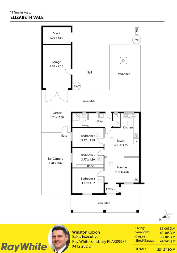 Floorplan of Homely house listing, 11 Guerin Road, Elizabeth Vale SA 5112