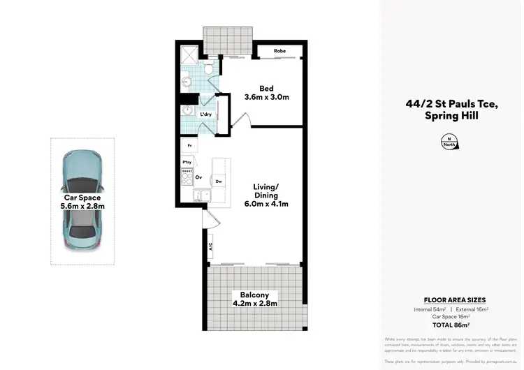 Floorplan of Homely apartment listing, 44/2 Saint Pauls Terrace, Spring Hill QLD 4000