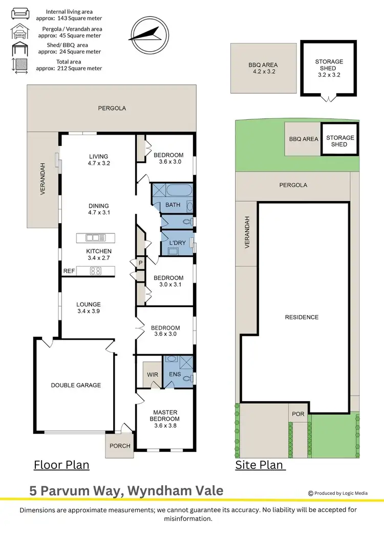 Floorplan of Homely house listing, 5 Parvum Way, Wyndham Vale VIC 3024