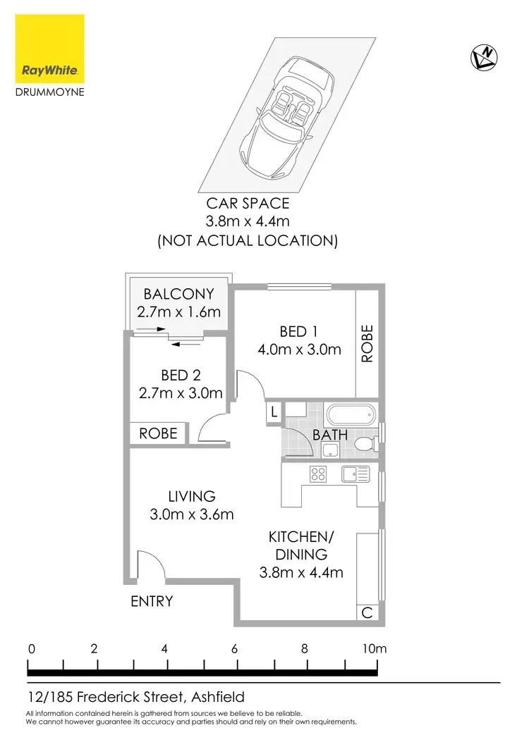 Floorplan of Homely unit listing, 12/185 Frederick Street, Ashfield NSW 2131
