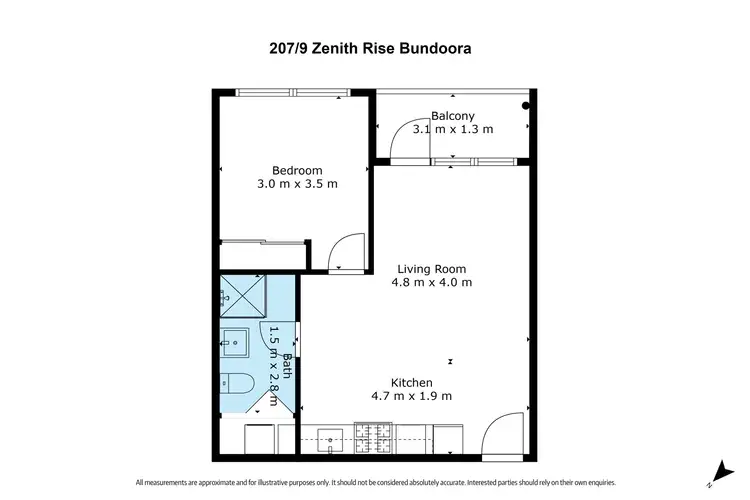 Floorplan of Homely apartment listing, 207/9 Zenith Rise, Bundoora VIC 3083