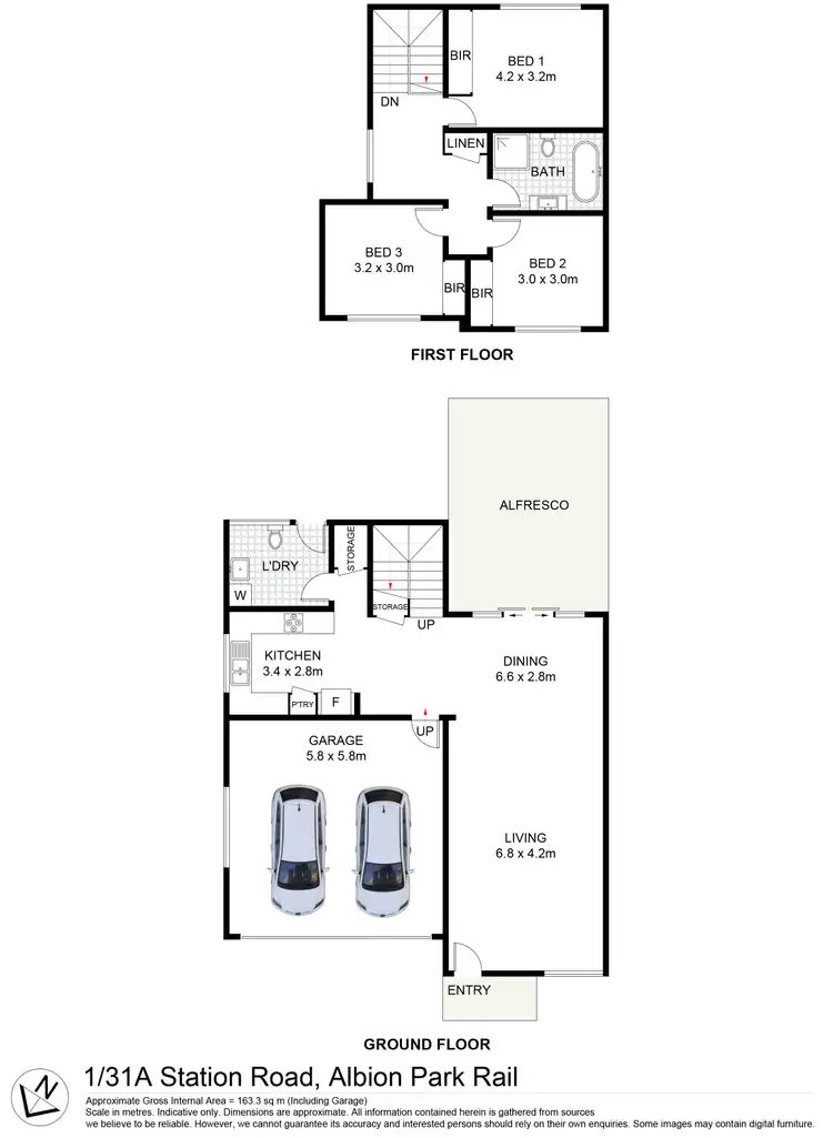 Floorplan of Homely townhouse listing, 1/31a Station Road, Albion Park Rail NSW 2527