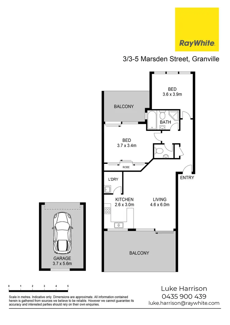 Floorplan of Homely unit listing, 3/3-5 Marsden Street, Granville NSW 2142