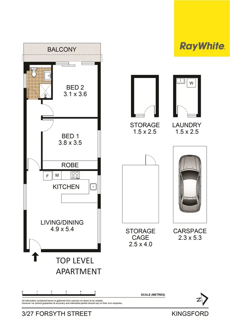 Floorplan of Homely apartment listing, 3/27 Forsyth Street, Kingsford NSW 2032