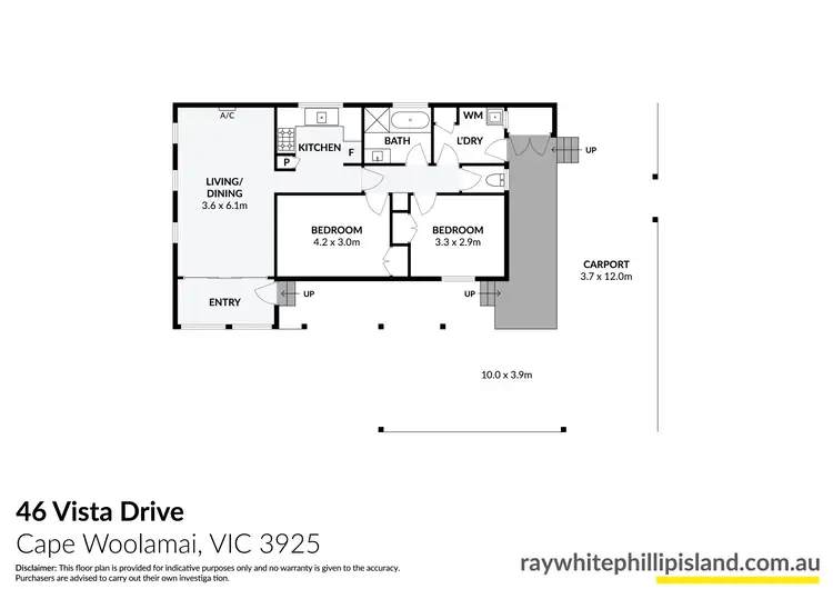 Floorplan of Homely house listing, 46 Vista Drive, Cape Woolamai VIC 3925
