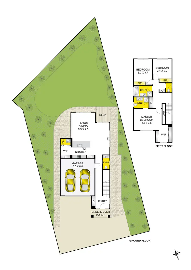 Floorplan of Homely townhouse listing, 2/11 Byambee Court, Grovedale VIC 3216