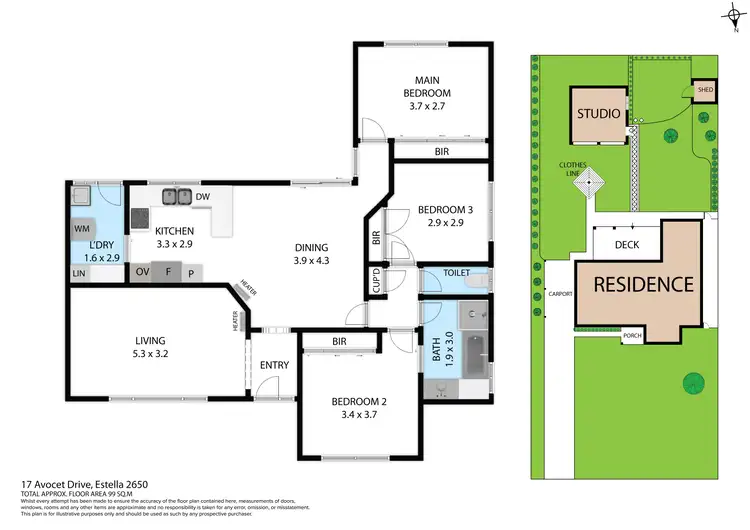 Floorplan of Homely house listing, 17 Avocet Drive, Estella NSW 2650