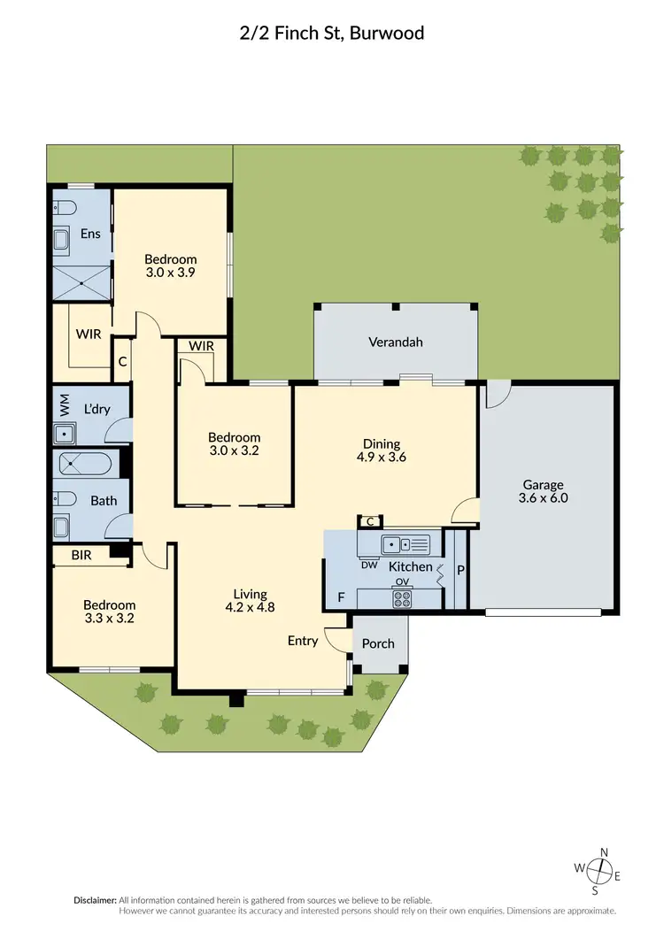 Floorplan of Homely townhouse listing, 2/2 Finch Street, Burwood VIC 3125