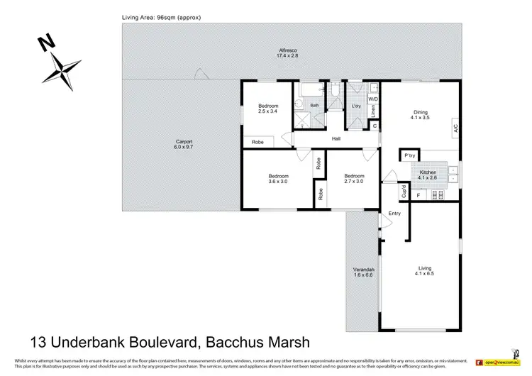 Floorplan of Homely house listing, 13 Underbank Boulevard, Bacchus Marsh VIC 3340