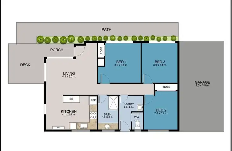 Floorplan of Homely house listing, 67 Second Avenue, Rosebud VIC 3939