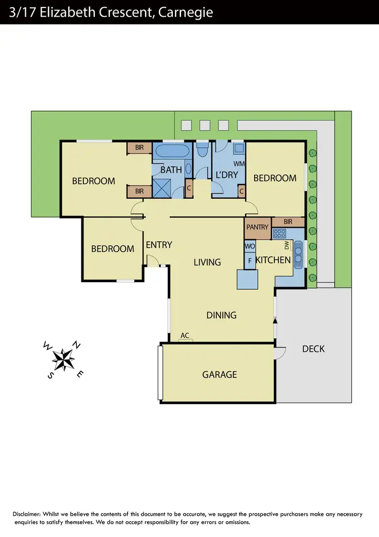 Floorplan of Homely unit listing, 3/17 Elizabeth Crescent, Carnegie VIC 3163