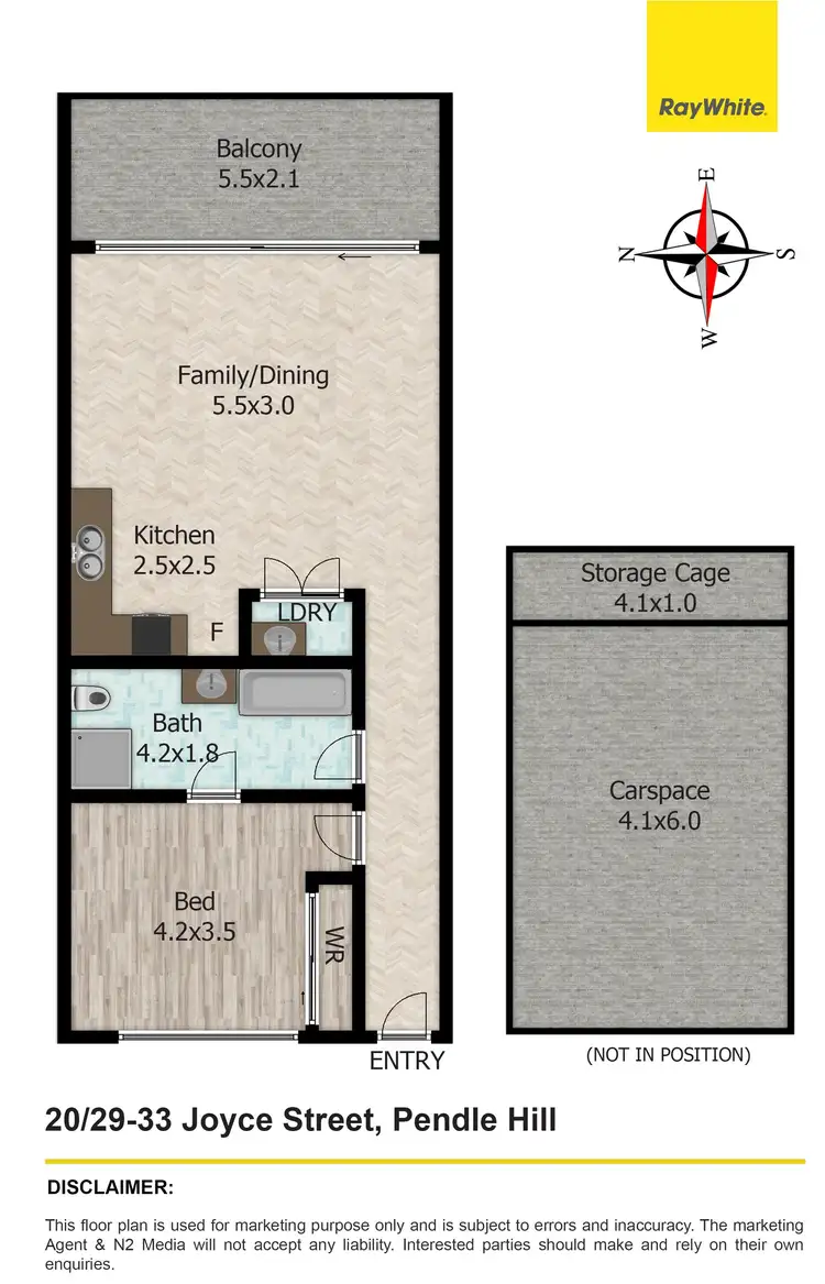 Floorplan of Homely apartment listing, 20/29-33 Joyce Street, Pendle Hill NSW 2145