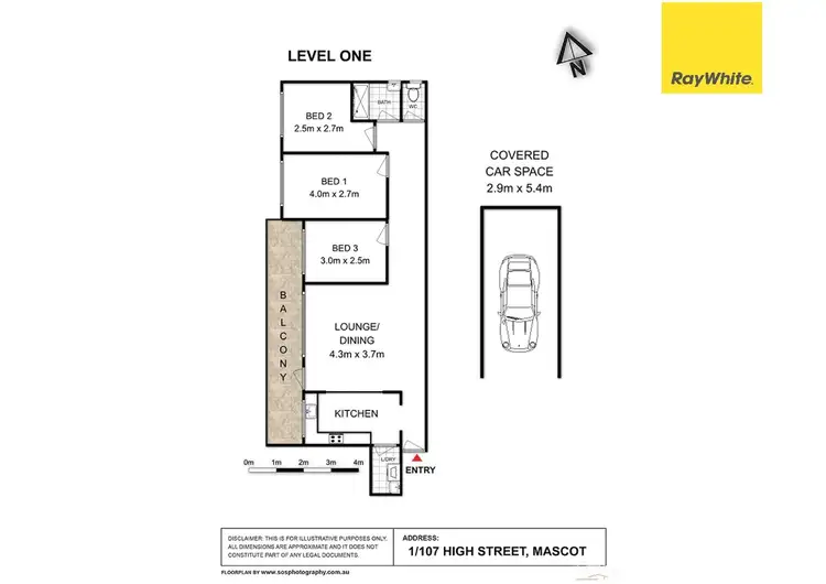 Floorplan of Homely apartment listing, 1/107 High Street, Mascot NSW 2020