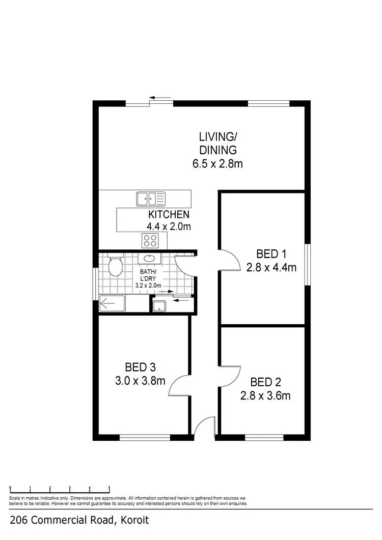 Floorplan of Homely house listing, 206 Commercial Road, Koroit VIC 3282