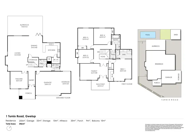 Floorplan of Homely house listing, 1 Turnix Road, Gwelup WA 6018