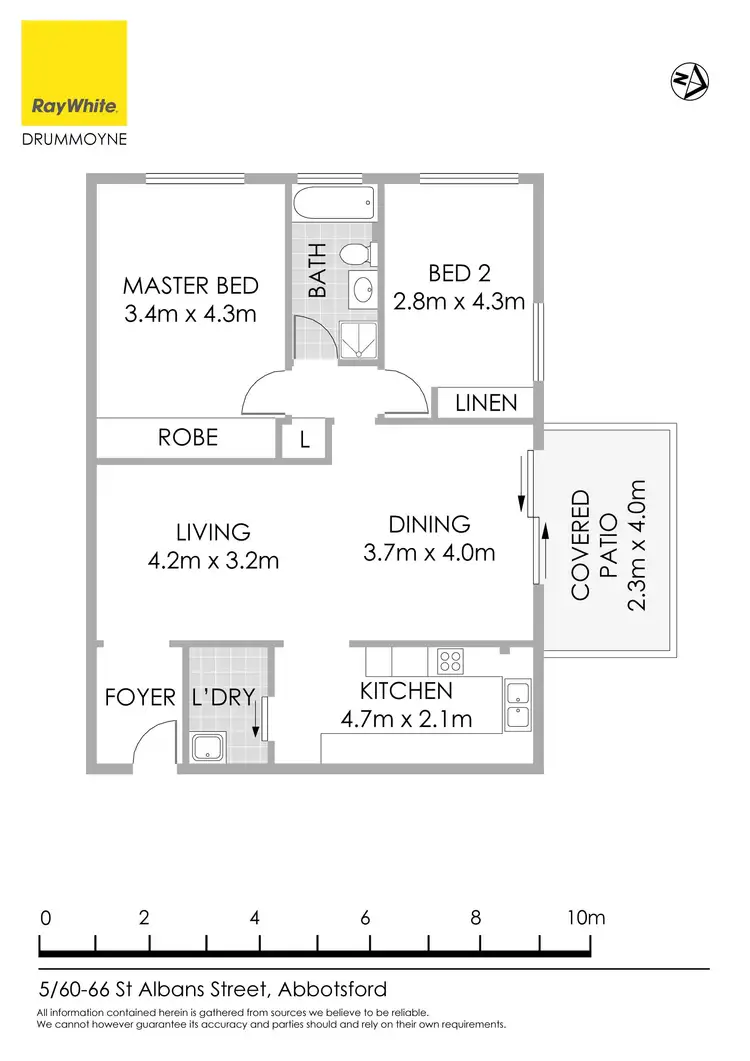 Floorplan of Homely apartment listing, 5/60-66 St Albans Street, Abbotsford NSW 2046