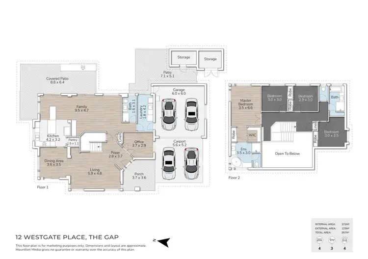 Floorplan of Homely house listing, 12 Westgate Place, The Gap QLD 4061