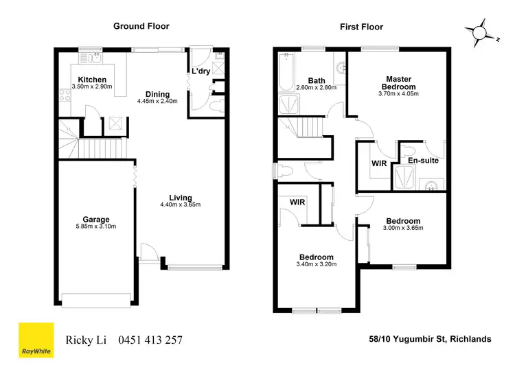 Floorplan of Homely townhouse listing, 58/10 Yugumbir Street, Richlands QLD 4077