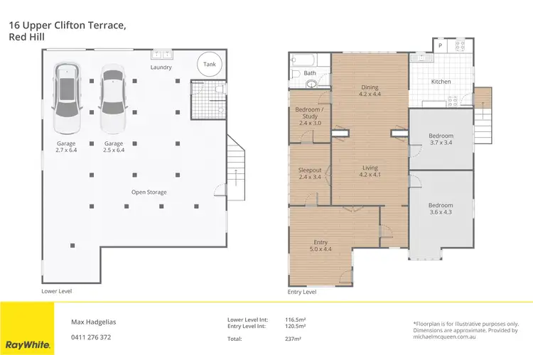 Floorplan of Homely house listing, 16 Upper Clifton Terrace, Red Hill QLD 4059